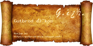 Gutbrod Ákos névjegykártya