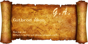 Gutbrod Ákos névjegykártya