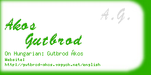akos gutbrod business card